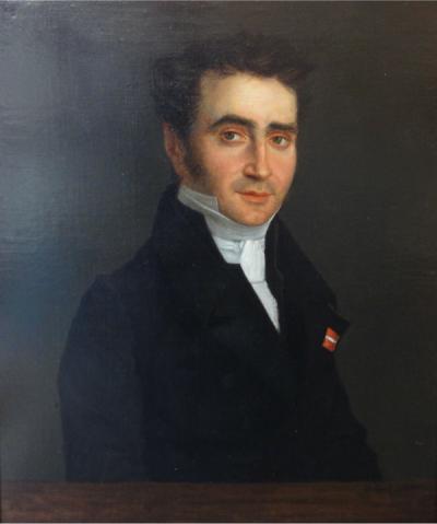 <p><strong><em>Portrait anonyme</em>, Claude Jovet</strong>,1820, huile sur toile, 64,5 x 54 cm</p>
