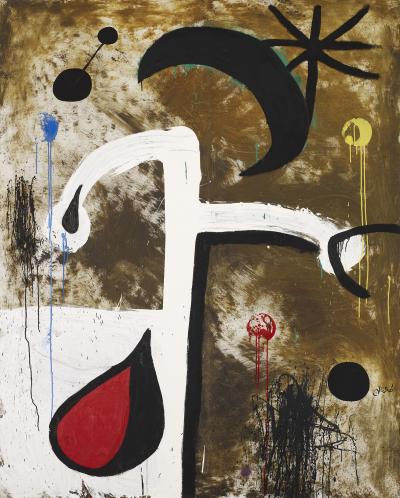 <p><strong>Joan Miró<em>. Woman in Front of the Moon</em></strong>, 1974 © Fundació Joan Miró, Barcelona</p>
