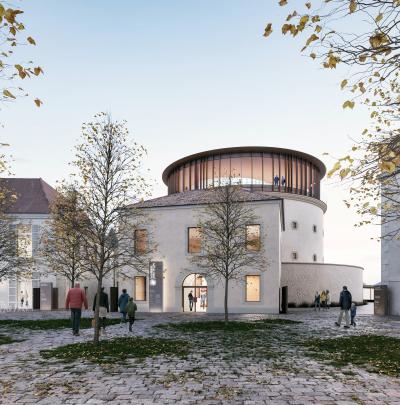 Vue du futur musée depuis la place Saint-Louis, © Alexandre Besson