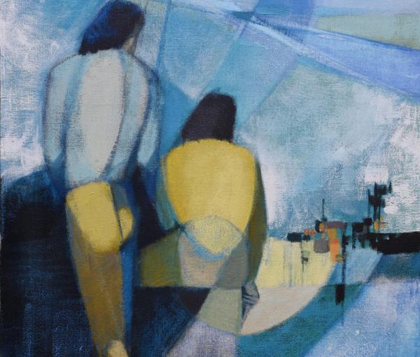 Le Port, Jean Perrin, acrylique sur toile, 1981 © Yvon Letrange 