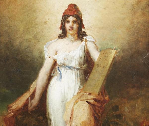 Nicolas-François-Octave Tassaert, La République, vers 1848, Huile sur papier, marouflé sur toile, Autun, Musée Rolin © Musée Rolin